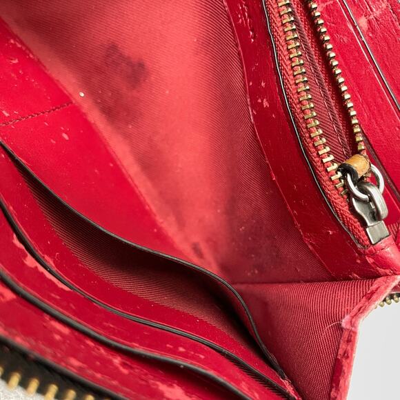 Coach Disney Accordion Wallet Black Mickey Mouse Zip Around Classic Logo *Flaw - Picture 11 of 11